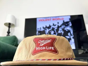 USA Miller HIGH LIFE BEER 캡 베이지
