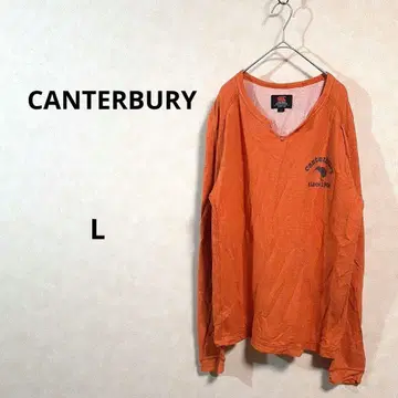 캔터베리 Canterbury 오렌지 V넥 긴팔 L /116