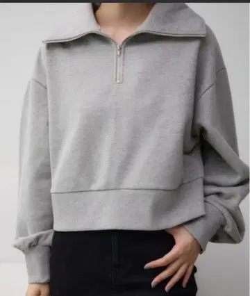 새상품급 AZUL BY MOUSSY 라메 안감 하프 지퍼