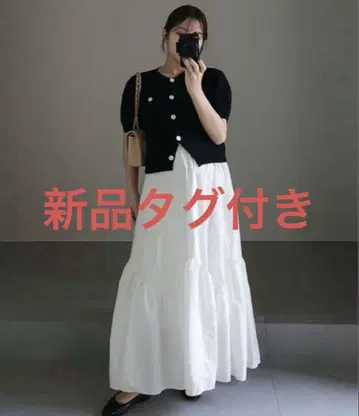 [ 새상품 ] KOBE LETTUCE 바이어스 절개 개더 스커트