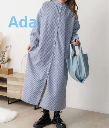 새상품 Ada 셔츠 원피스 네이비