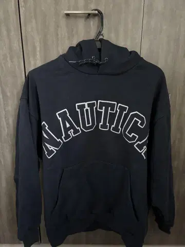 NAUTICA 네이비 후드 부착 후드티