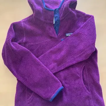 Patagonia 후드 부착 퍼플 플리스 자켓