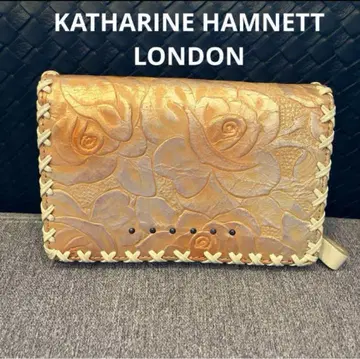[ 새상품급 ] KATHARINE HAMNETT 꽃무늬 이단 접이식 지갑