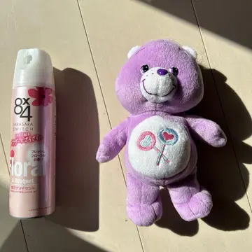 케어베어 봉제 인형 비니돌 보라색 약 20cm