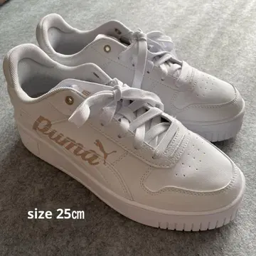 푸마 통굽 스니커즈 25cm 화이트