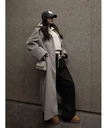 Darich 베이직 테일러드 롱 코트 그레이 다리치
