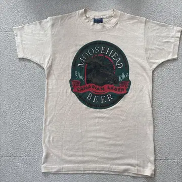 Moosehead Beer T셔츠 M 사이즈 크림색