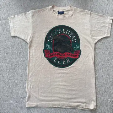Moosehead Beer T셔츠 M 사이즈 크림색