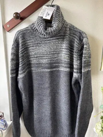 Lacoste 터틀넥 니트 스웨터 그레이 미사용 새상품 택 포함