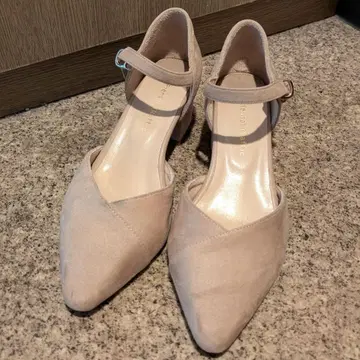 베이지 스틸레토 하이힐 38