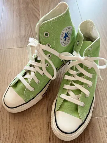 컨버스 올스타 그린 하이컷 컨버스 24.5 새상품급