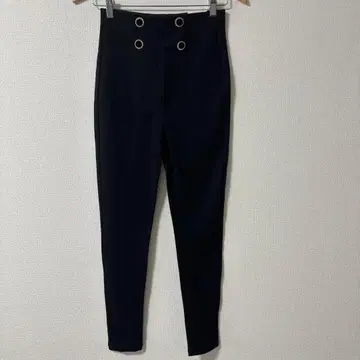 [새상품] ZARA 자라 하이웨스트 레깅스 버튼 비쥬 S 블랙 팬츠