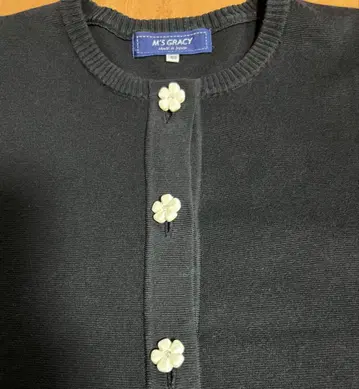 M'S GRACY 꽃 버튼 가디건 40