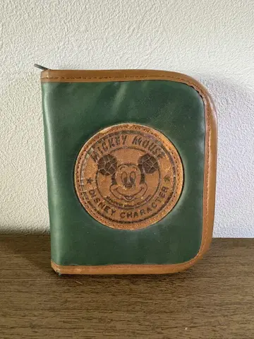 디즈니 빈티지풍 미키마우스 가죽 지갑