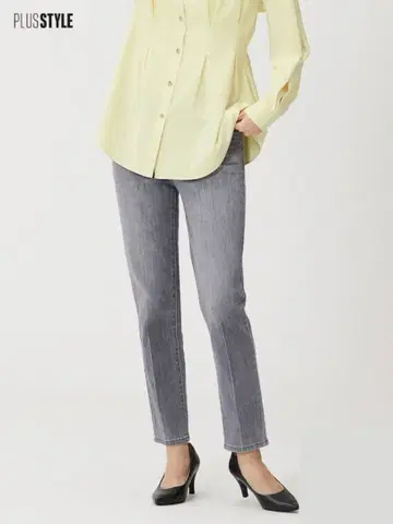 PLST 플라스테 PLUS STYLE 스틱 청바지 GRAY XXS