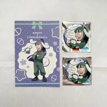 닌타마 산리오 콜라보 카페 엽서 캔뱃지 타치바나 센조