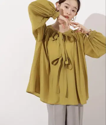 2way 더블 리본 튜닉 블라우스