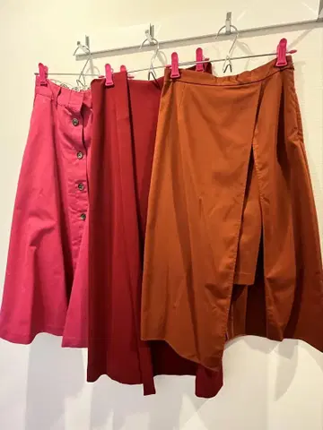 여성용 롱 스커트 3종 세트