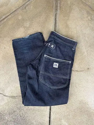 리(Lee) 허레이(Hurley) 콜라보 데님 팬츠 다크 블루