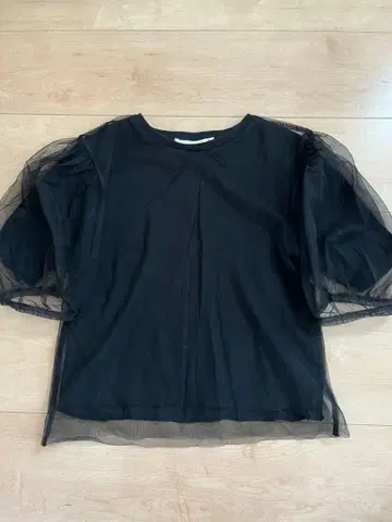 MOUSSY 블랙 퍼프 슬리브 T셔츠 FREE