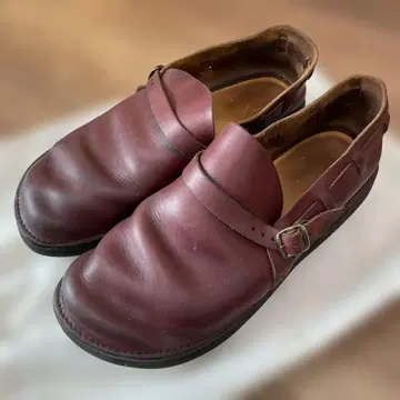 286 오로라 신발 버건디 가죽 신발