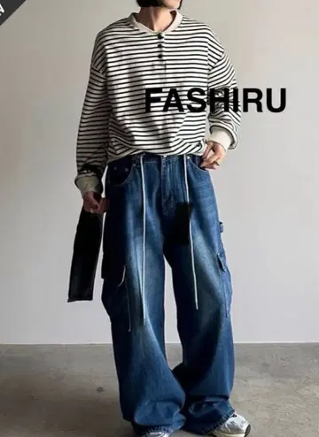 FASHIRU ARLLE 카고 데님 팬츠