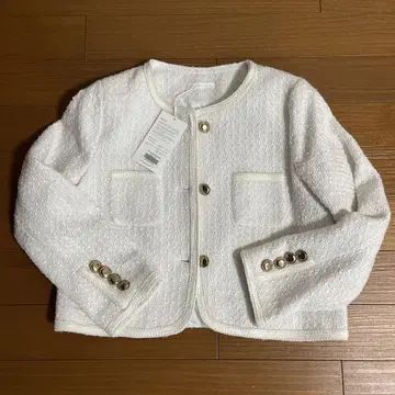 ULKIN CANVAS 노카라 자켓 화이트