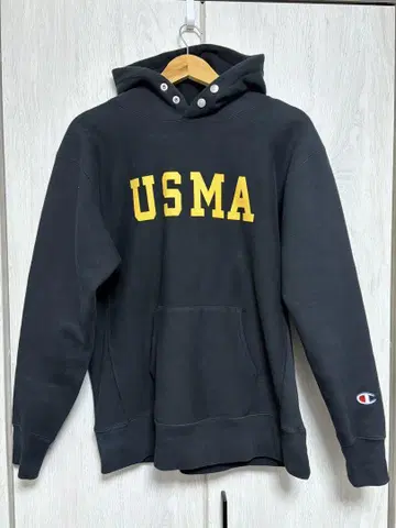 CHAMPION USMA 윈드스토퍼 리버스 위브 후드티 L 블랙