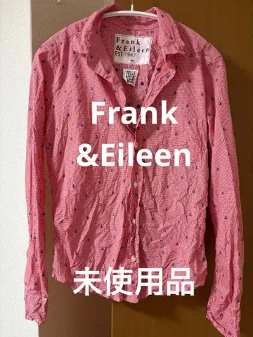 [ 미사용 ] Frank & Eileen 깅엄 체크 주름 가공 XS
