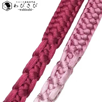 일본 정통의상 소품 허리띠 순수 실크 평조 조 적자색 C-6603