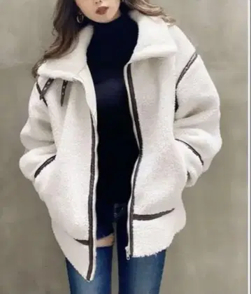 GYDA 보아 자켓 화이트