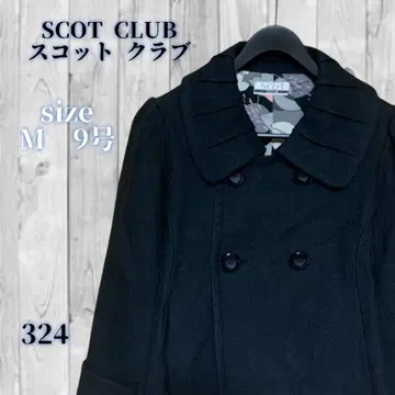 SCOT CLUB 블랙 코트 자켓 M 9호 일본제 안감