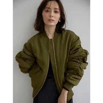 anuans 개더 슬리브 MA-1 블루종