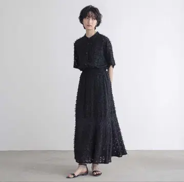 [완판템 새상품급] for/c 포씨 프린지 자카드 블라우스 L