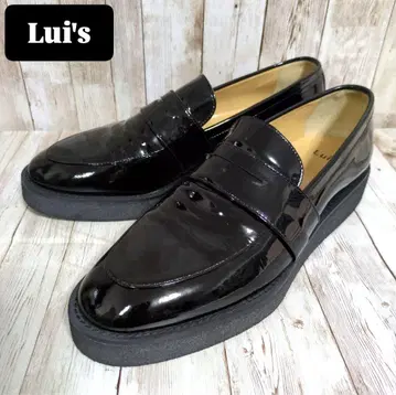 새상품급 [ Lui's ] 패턴트 레더 로퍼 통굽 41