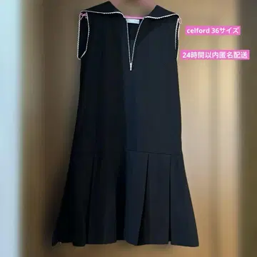 [ CELFORD ] 세일러 카라 플리츠 원피스