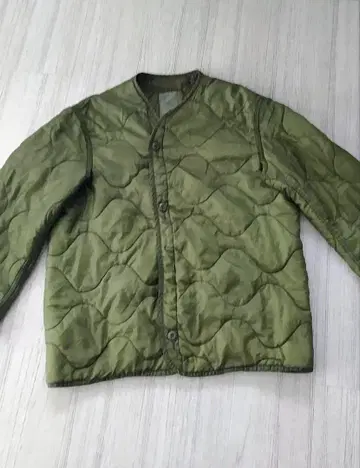 실물 USED 미군 M-65 필드 자켓 라이너 버튼 부착 타입 S 사이즈