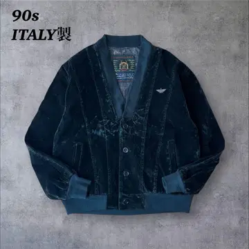 레어 90s R.G.A. 벨로아 노카라 가디건 자켓