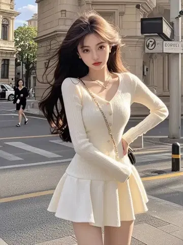 가을/겨울 대활약! 미니 원피스 심플한 디자인 외출 데이트에 최적