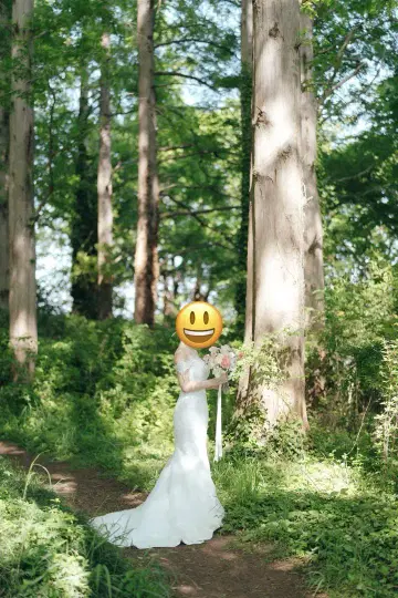 오프숄더 레이스 머메이드 웨딩 드레스