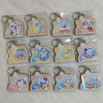 유키 미쿠 AS 우드 키링 전종 세트 미개봉 새상품