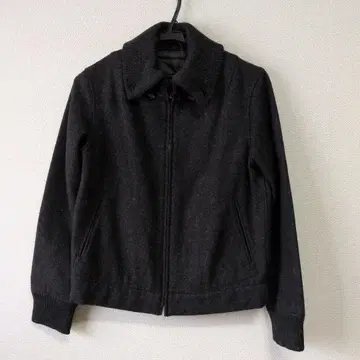 울 혼방 다크 그레이 자켓