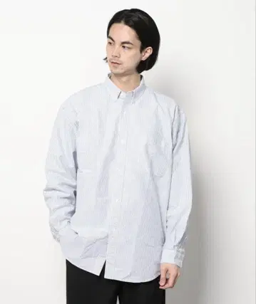 BEAMS 스트라이프 긴팔 셔츠 S 깔끔한