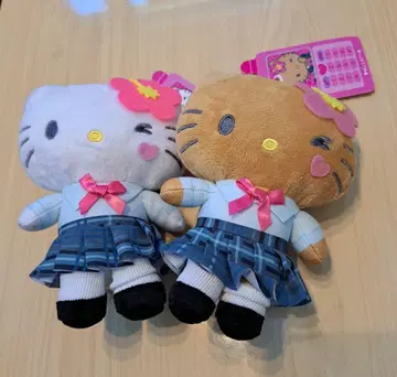 산리오 마스코트 파우치 갸루2 헬로키티 브라운