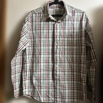 LACOSTE 체크 무늬 긴팔 셔츠 40