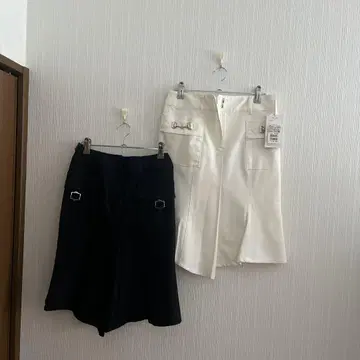 SCOT CLUB 화이트&블랙 미디 스커트 택 포함 새상품 있음