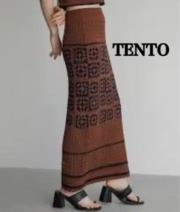 TENTO 테인트 크로셰 뜨개질 스커트 손뜨개질 크로셰 뜨개질 롱 스커트
