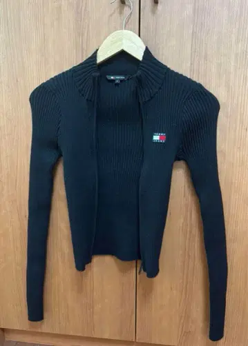 TommyJeans 리브 가디건 S 사이즈 블랙
