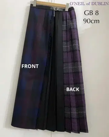 O'NEIL of DUBLIN 울 패치워크 퀼트 스커트 랩